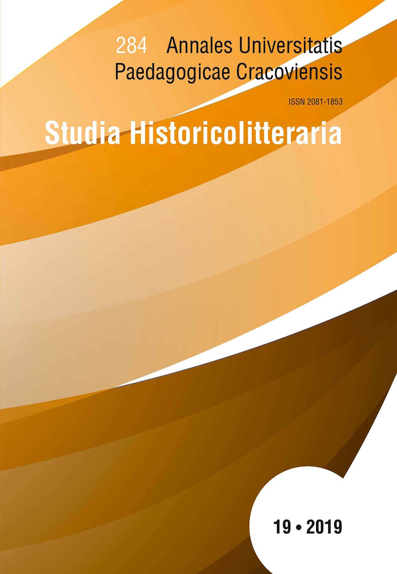 Annales Universitatis Paedagogicae Cracoviensis | Studia Historicolitteraria